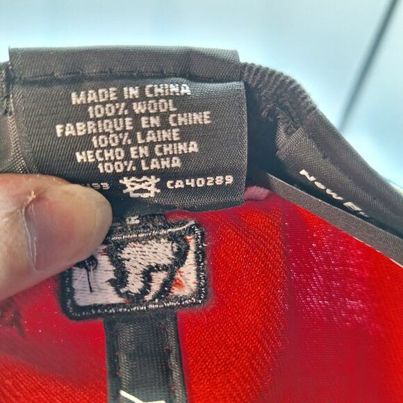 Vintage Atlanta Braves Wool Hat Cap Fitted 7 1/8 Fitted New Era 59Fifty Red - Picture 9 of 9